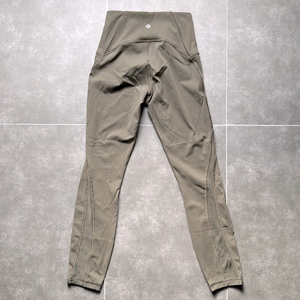 Dark olive/green lululemon 7/8, 25inch leggings